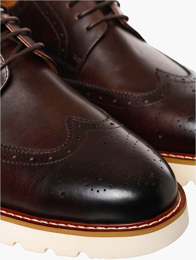 MyRunway Shop Tread + Miller Chocolate & White Sole Smart Casual